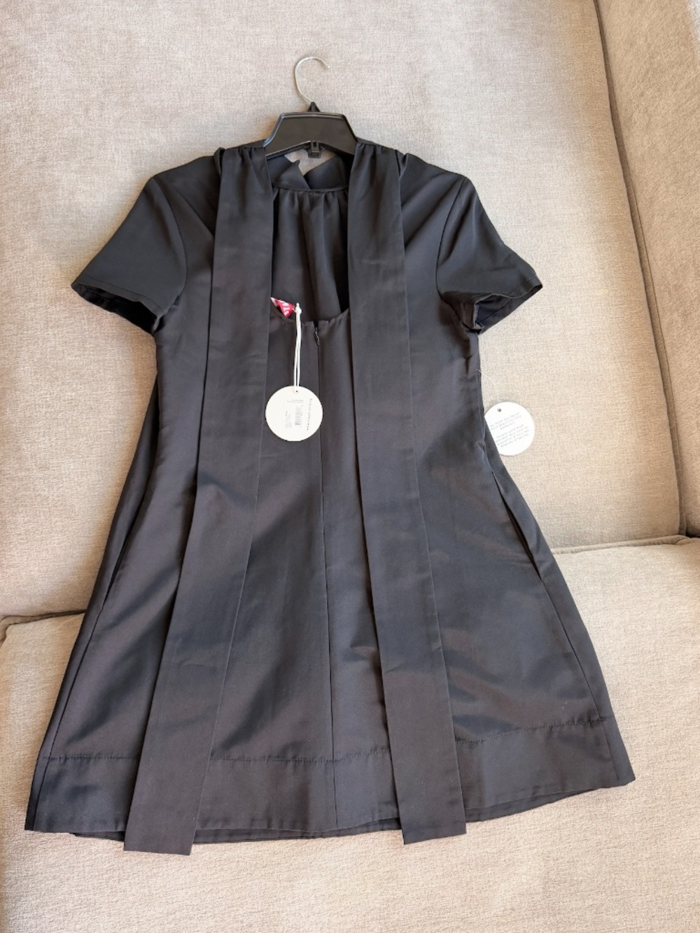 Staud - Mini Ilana High Neck Mini Dress Black Size M NWOT - Picture 12 of 13